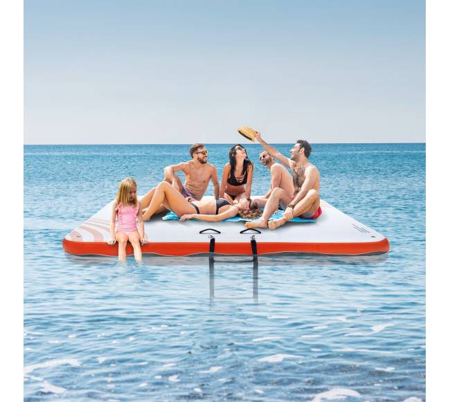 Pripučiama plaukiojanti platforma su kopėčiomis7