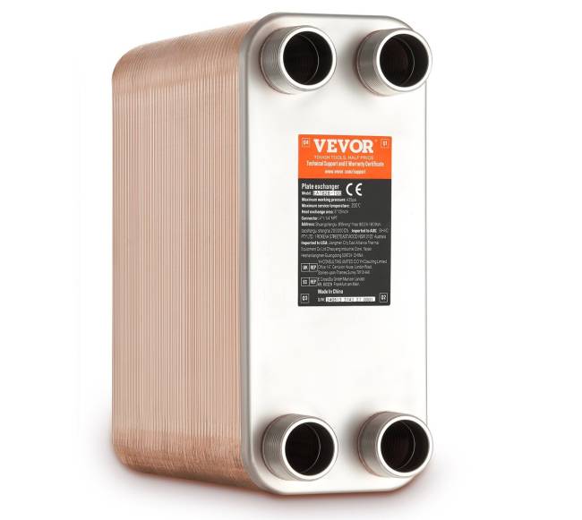 100 plokštelių šilumokaitis 4*1-14" MNPT 5x12" 316L plienas0