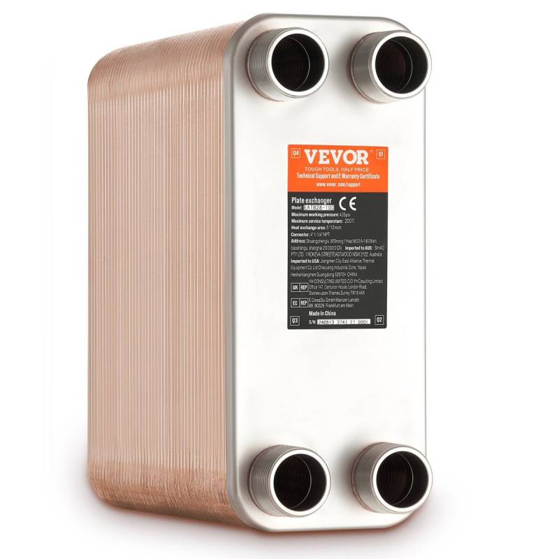 100 plokštelių šilumokaitis 4*1-14" MNPT 5x12" 316L plienas0