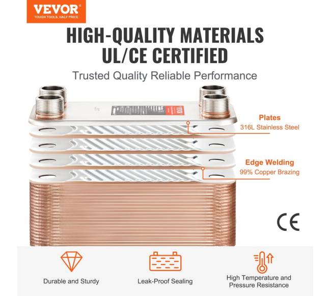 100 plokštelių šilumokaitis 4*1-14" MNPT 5x12" 316L plienas1