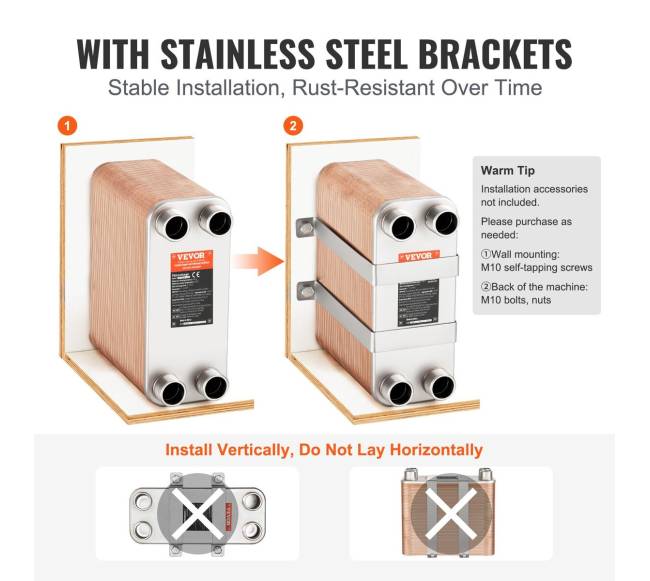 100 plokštelių šilumokaitis 4*1-14" MNPT 5x12" 316L plienas5