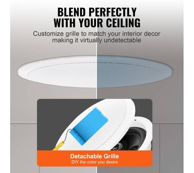 2 vnt 16.5 cm Bluetooth lubų garsiakalbiai 150W4