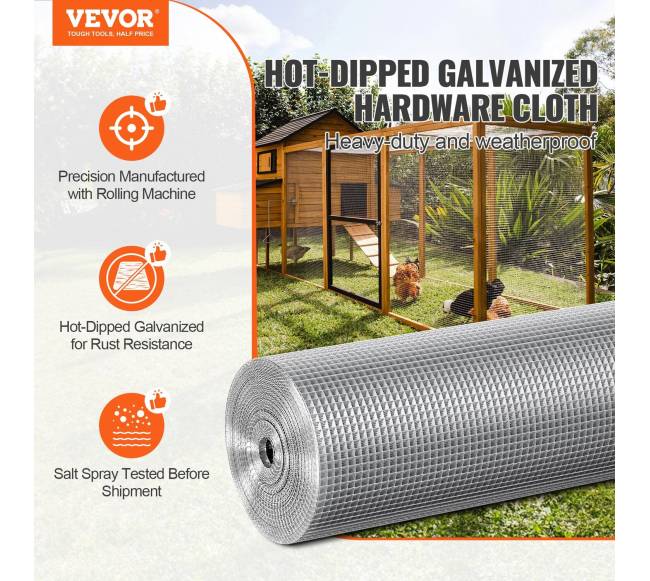 Tvirta 6 mm pločio vištų vielos tinklinė tvora1