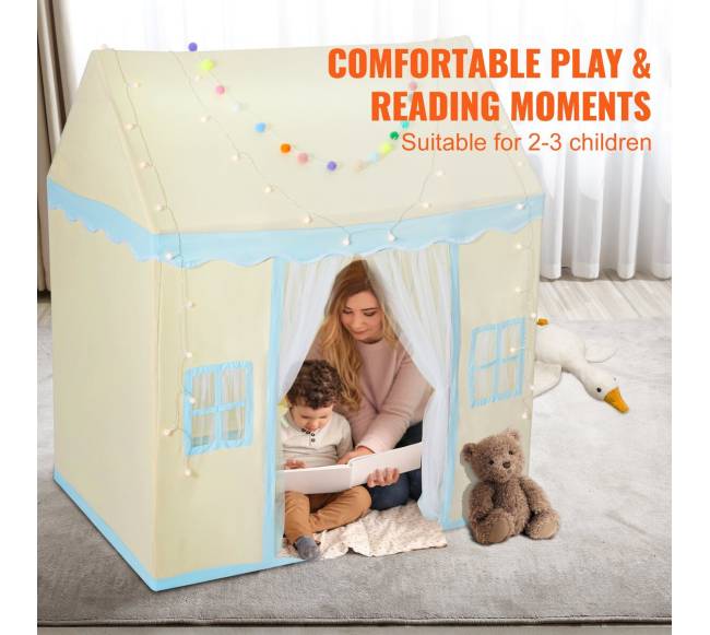 Vaikiška žaidimų palapinė su kilimėliu ir lempa5