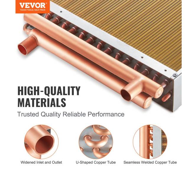 40.64x40.64 cm vandens-oro šilumokaitis, 3 eilės1