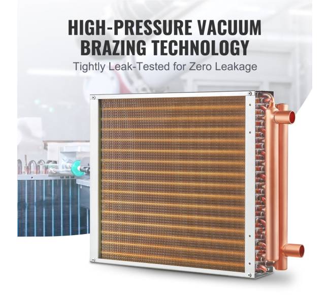 40.64x40.64 cm vandens-oro šilumokaitis, 3 eilės5