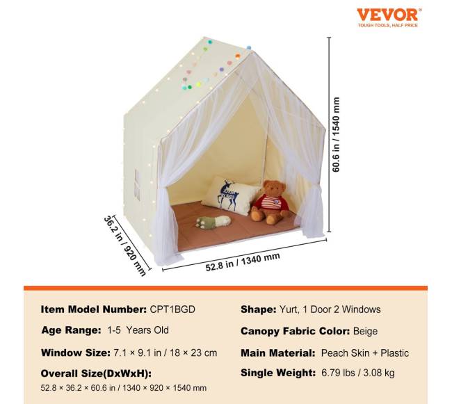 Žaidimų palapinė vaikams 1-5 metams6