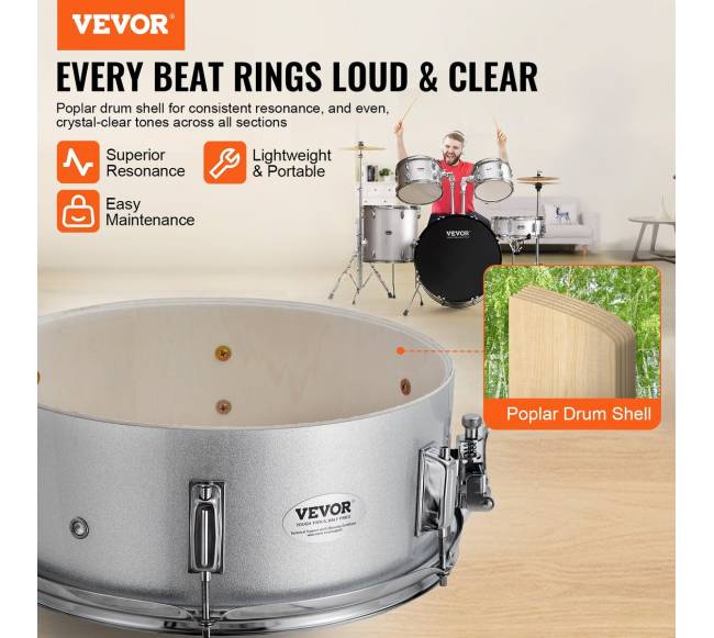 Suaugusiųjų būgnų komplektas 5 dalių su sosto stovu1