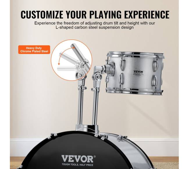 Suaugusiųjų būgnų komplektas 5 dalių su sosto stovu3