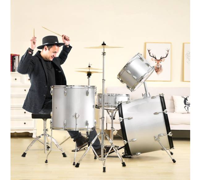 Suaugusiųjų būgnų komplektas 5 dalių su sosto stovu7