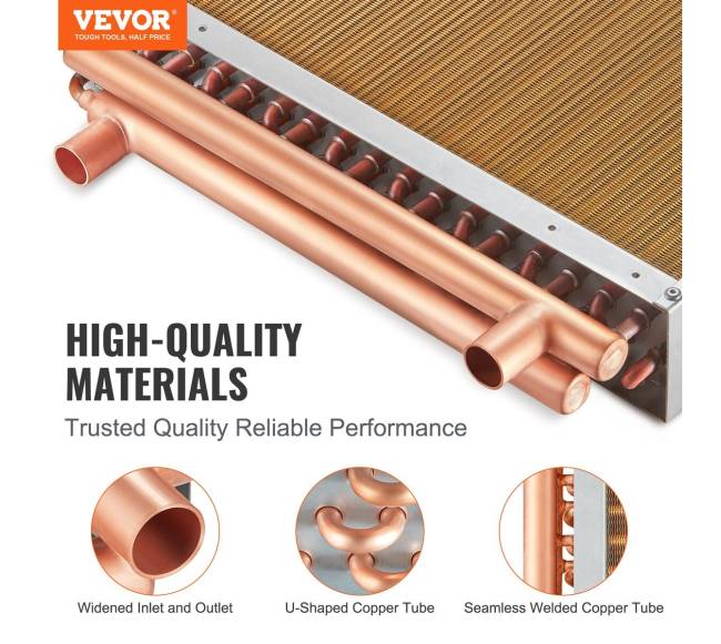 Vandens-oro šilumokaitis 45x51 cm, 3 eilių1