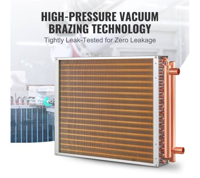 Vandens-oro šilumokaitis 45x51 cm, 3 eilių5