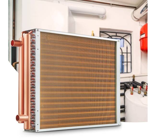 Vandens-oro šilumokaitis 45x51 cm, 3 eilių7