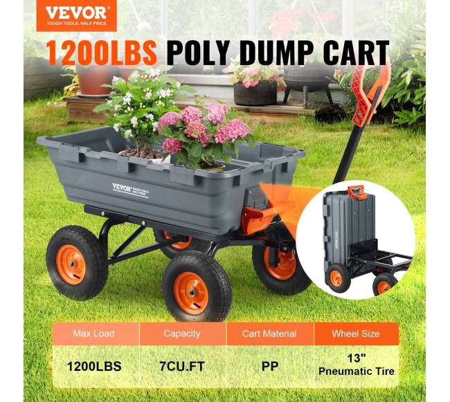 Sodo polikarbonato vežimėlis 364 litrų talpos1