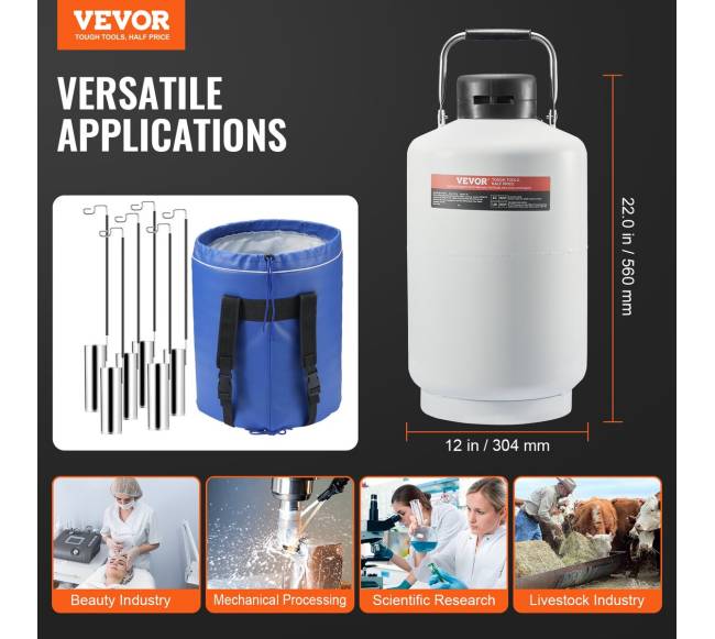 Skysto azoto talpykla 10 L aliuminio lydinio6