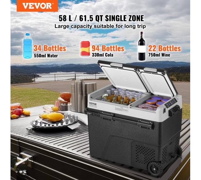 Nešiojamas automobilio šaldiklis 58 L dvi zonos1