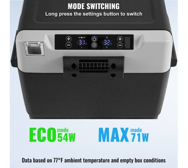 Nešiojamas automobilio šaldiklis 58 L dvi zonos4