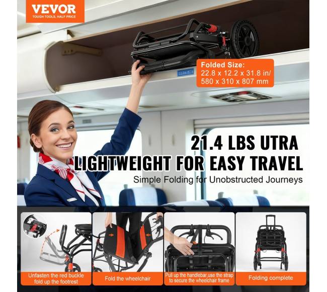 Aliuminio transporto vežimėlis sulankstomas1