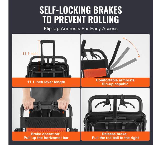 Aliuminio transporto vežimėlis sulankstomas2