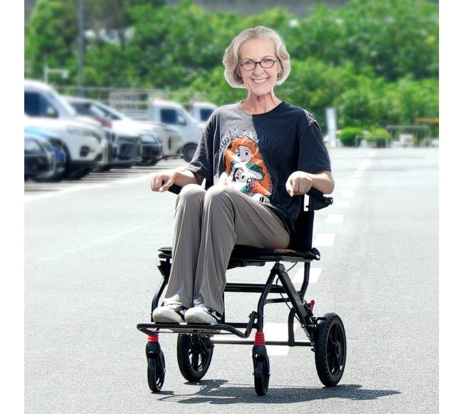 Aliuminio transporto vežimėlis sulankstomas7