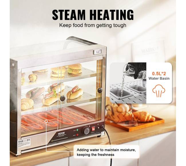 2 aukštų komercinis maisto šiltuvas su stovu3