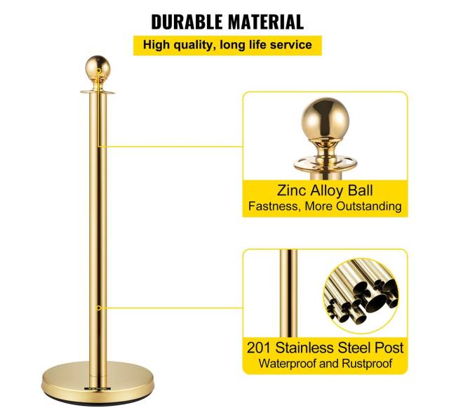 Nerūdijančio plieno apsauginiai stulpai su raudonomis juostomis2