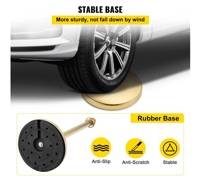 Nerūdijančio plieno apsauginiai stulpai su raudonomis juostomis4