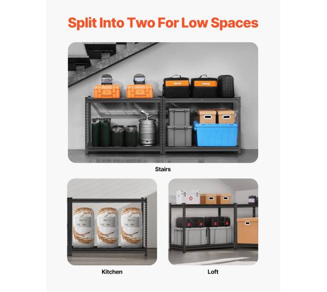 Reguliuojamos garažo lentynos 4 aukštų, 1089 kg3