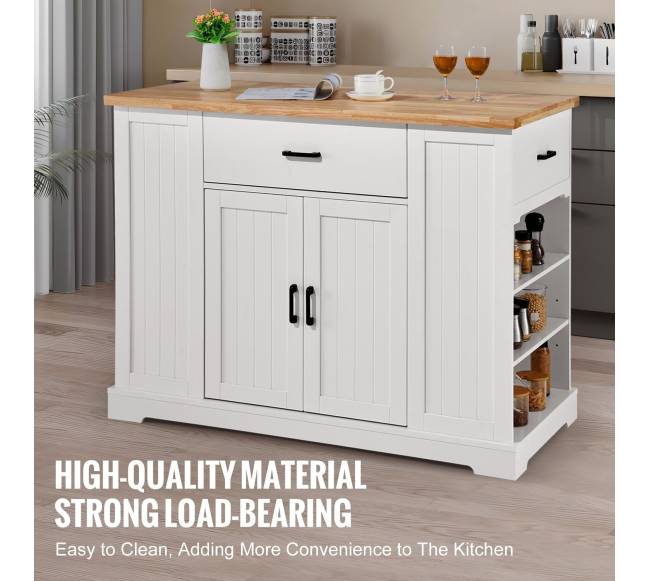 Virtuvės vežimėlis su stalčiu ir lentynomis4