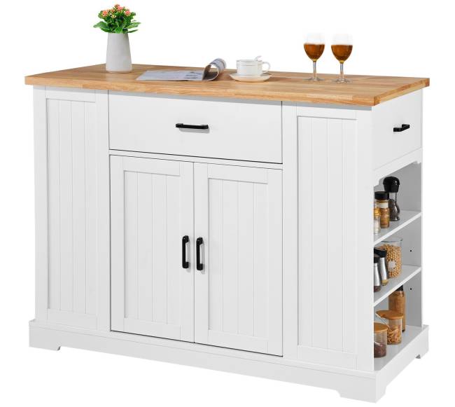 Virtuvės vežimėlis su stalčiu ir lentynomis8