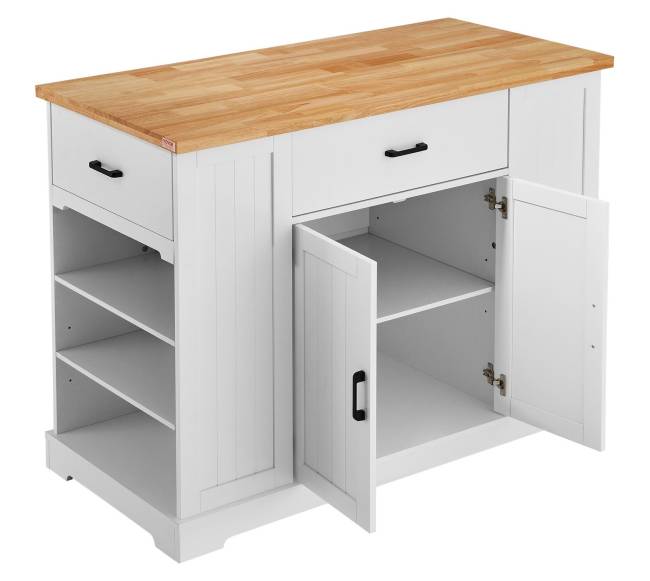 Virtuvės vežimėlis su stalčiu ir lentynomis9