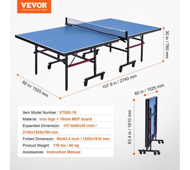 Sulankstomas pingpongo stalas su tinklu6