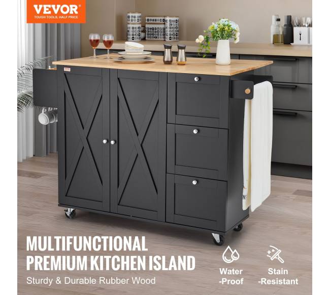 Virtuvės sala su ratukais ir lentynomis1