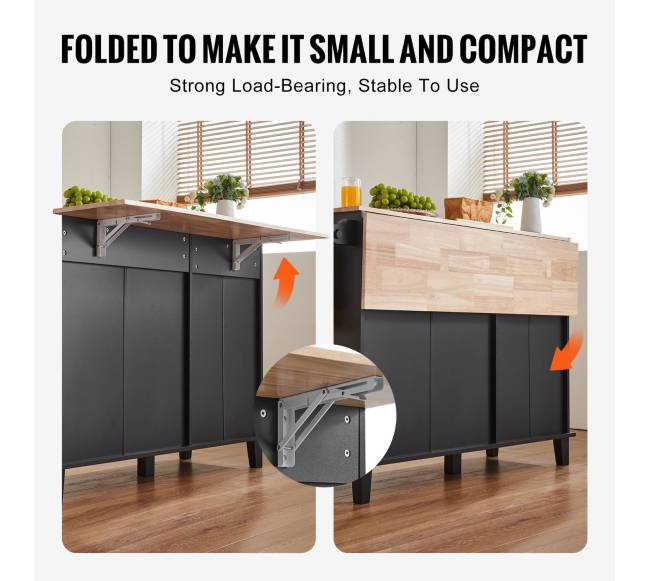 Virtuvės vežimėlis su stalčiumi ir šiukšlių spintele3