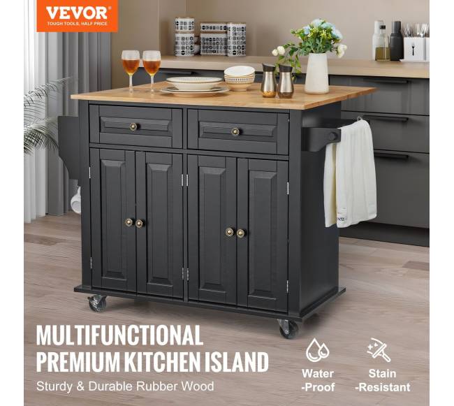 Virtuvės sala su ratukais ir lentynom1