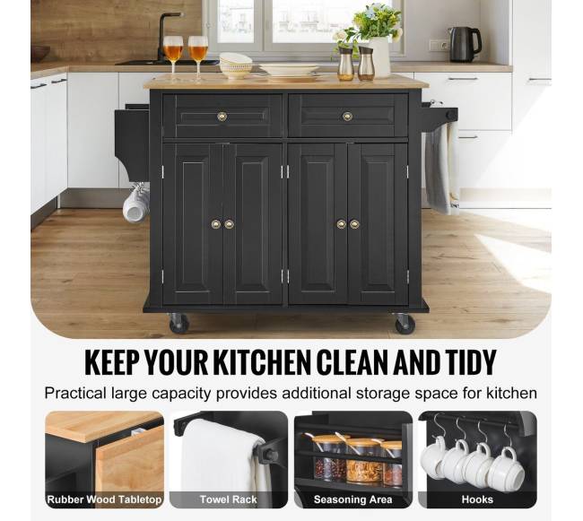 Virtuvės sala su ratukais ir lentynom2