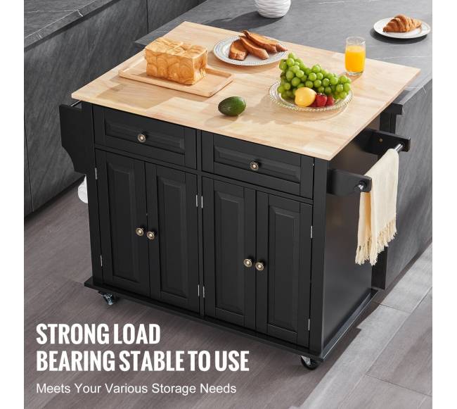 Virtuvės sala su ratukais ir lentynom4