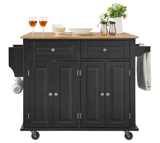 Virtuvės sala su ratukais ir lentynom10