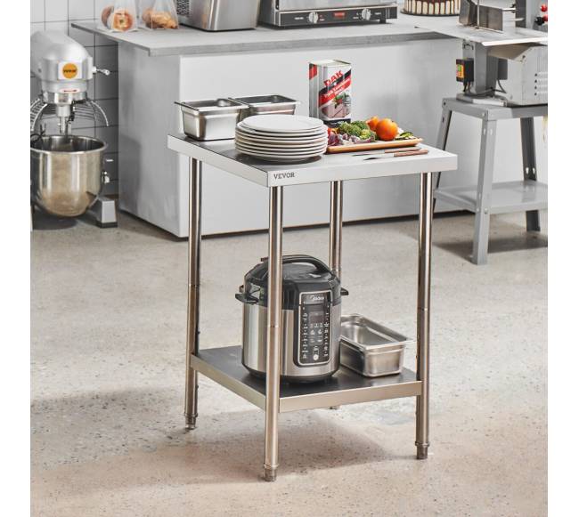 Nerūdijančio plieno darbo stalas 61x61x86 cm7