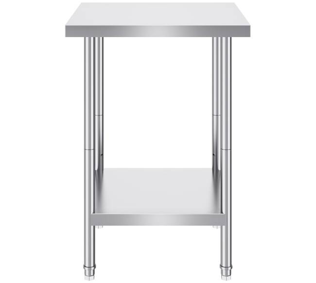 Nerūdijančio plieno darbo stalas 61x61x86 cm10