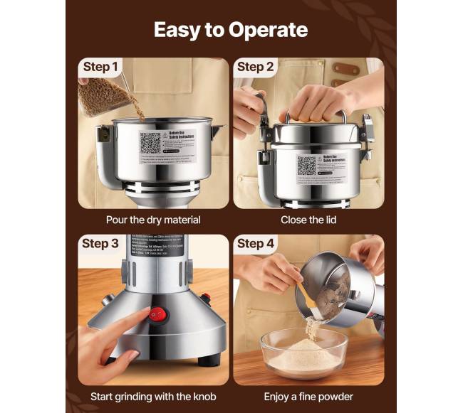 150g pramoninis prieskonių malūnas elektrinis grūdų malūnas4