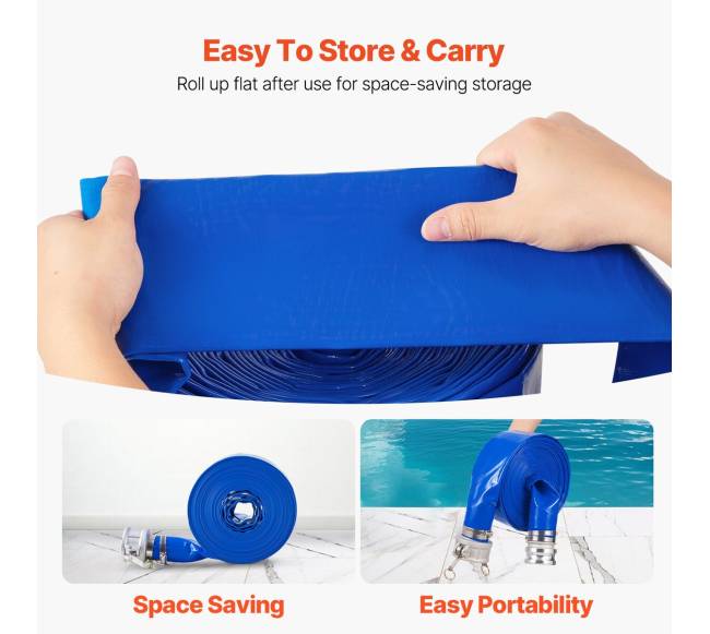 Baseino žarna 3 colių, 15.24 m su jungiamosiomis dalimis4