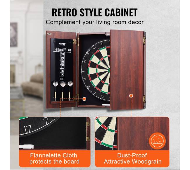 Dartų lenta su spintele ir priedais4