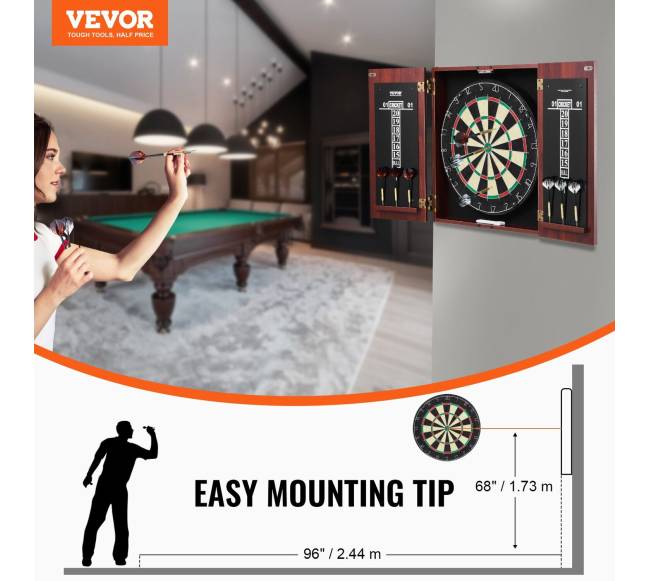 Dartų lenta su spintele ir priedais6