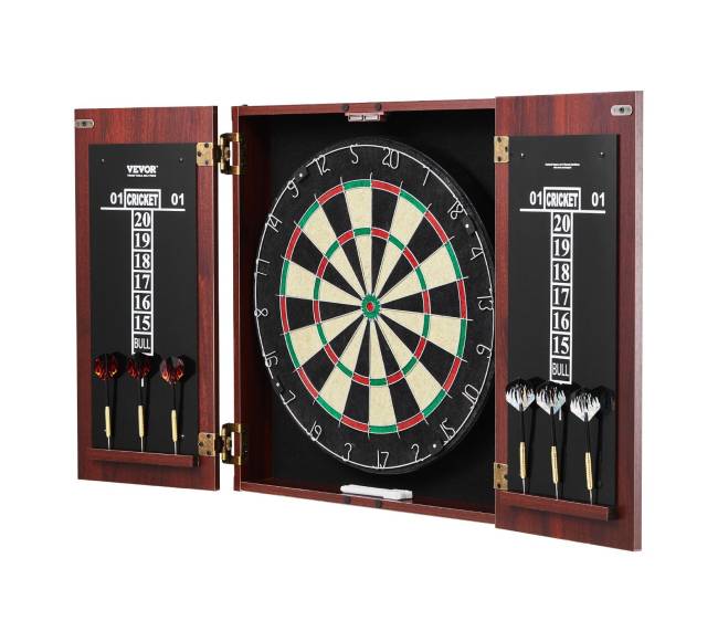 Dartų lenta su spintele ir priedais9