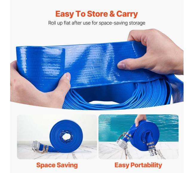 vandens žarnos šalinimo 1,5 colių x 15 m4