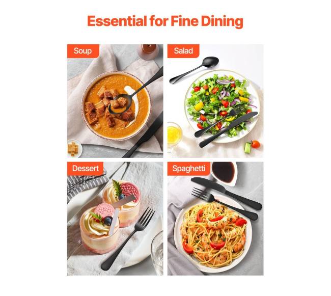 48 dalių nerūdijančio plieno stalo įrankių rinkinys 8 asmenims5