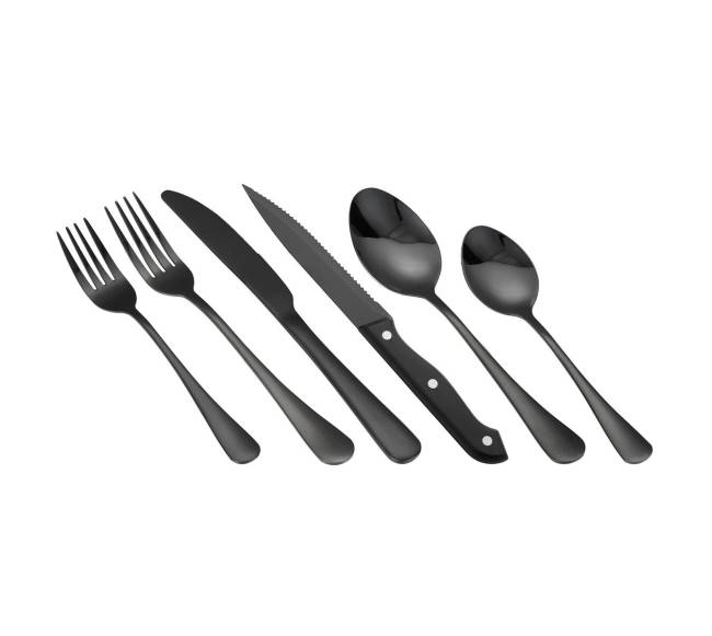 48 dalių nerūdijančio plieno stalo įrankių rinkinys 8 asmenims10