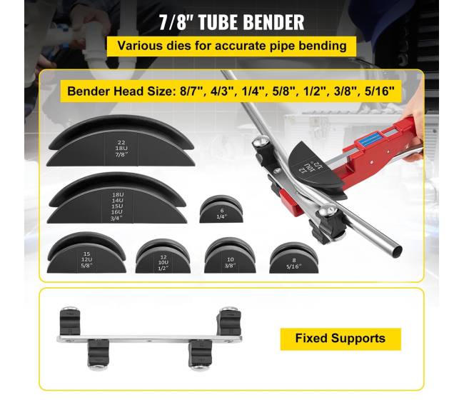 Vamzdžių lankstymo rinkinys su 7 galvutėmis3