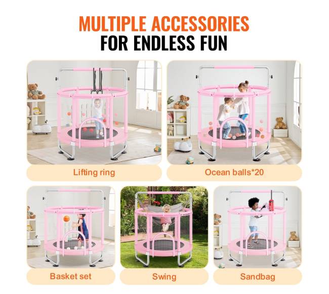 55 colių vaikų batutas su tinklu3